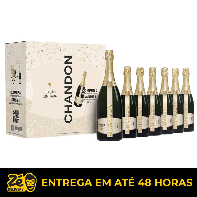 Chandon Reserve Brut Kit 6 unidades 750ml + 1 Magnum 1,5L